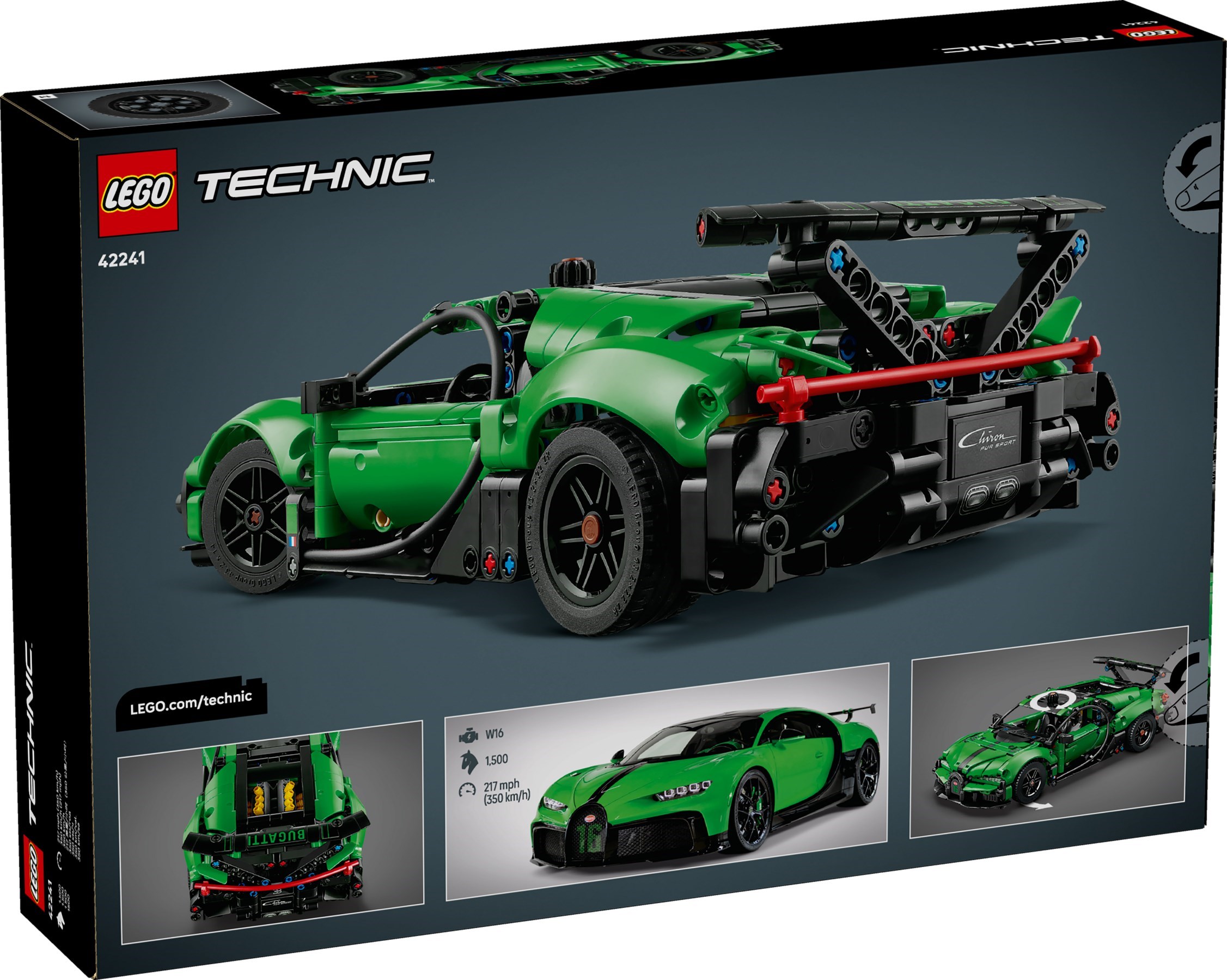 LEGO® 42241 Technic Grüner Bugatti Chiron Pur Sport Hypersportwagen – Bild 3