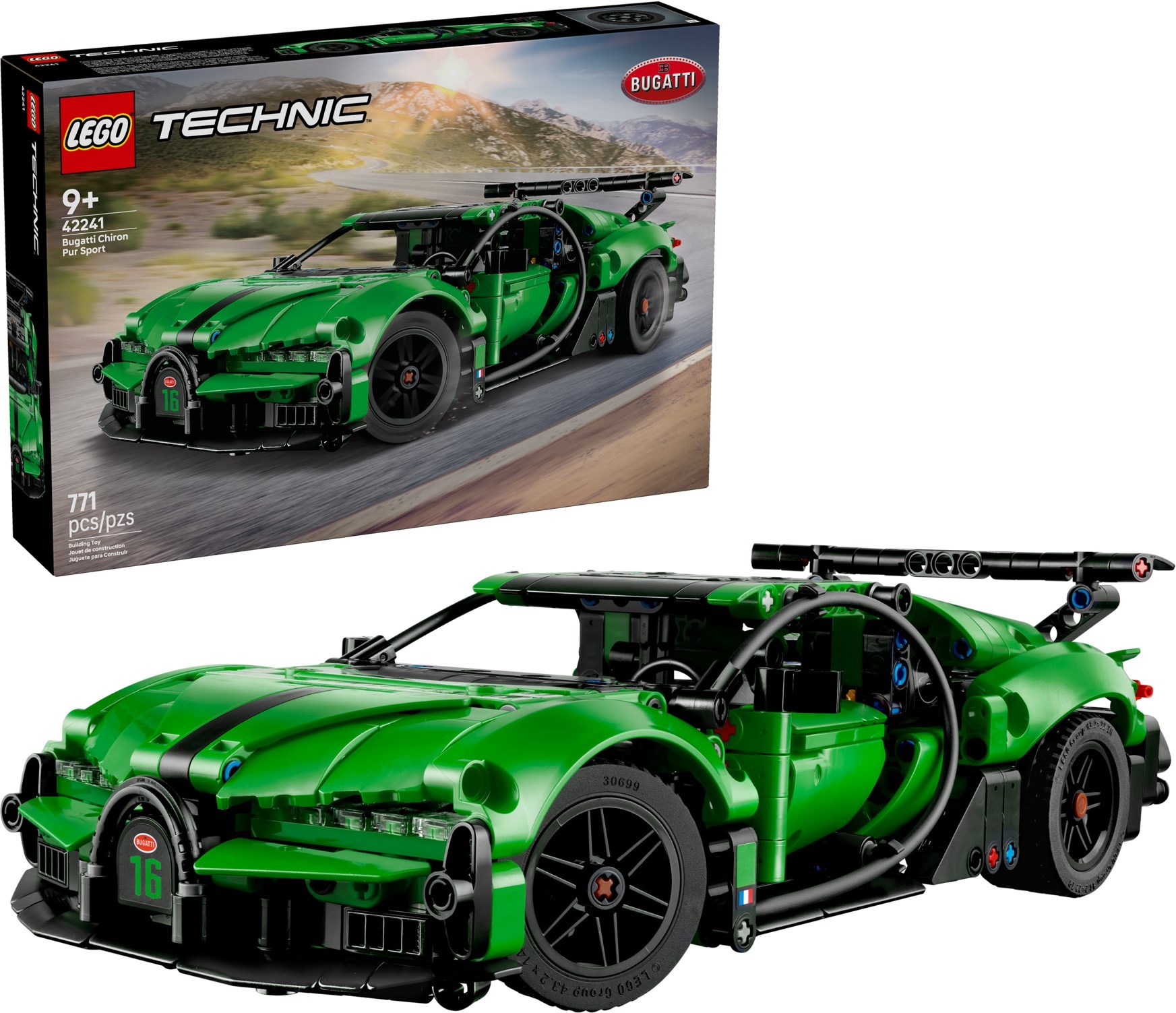LEGO® 42241 Technic Grüner Bugatti Chiron Pur Sport Hypersportwagen